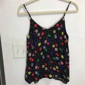 Yumi Kim Black Floral Tank top
